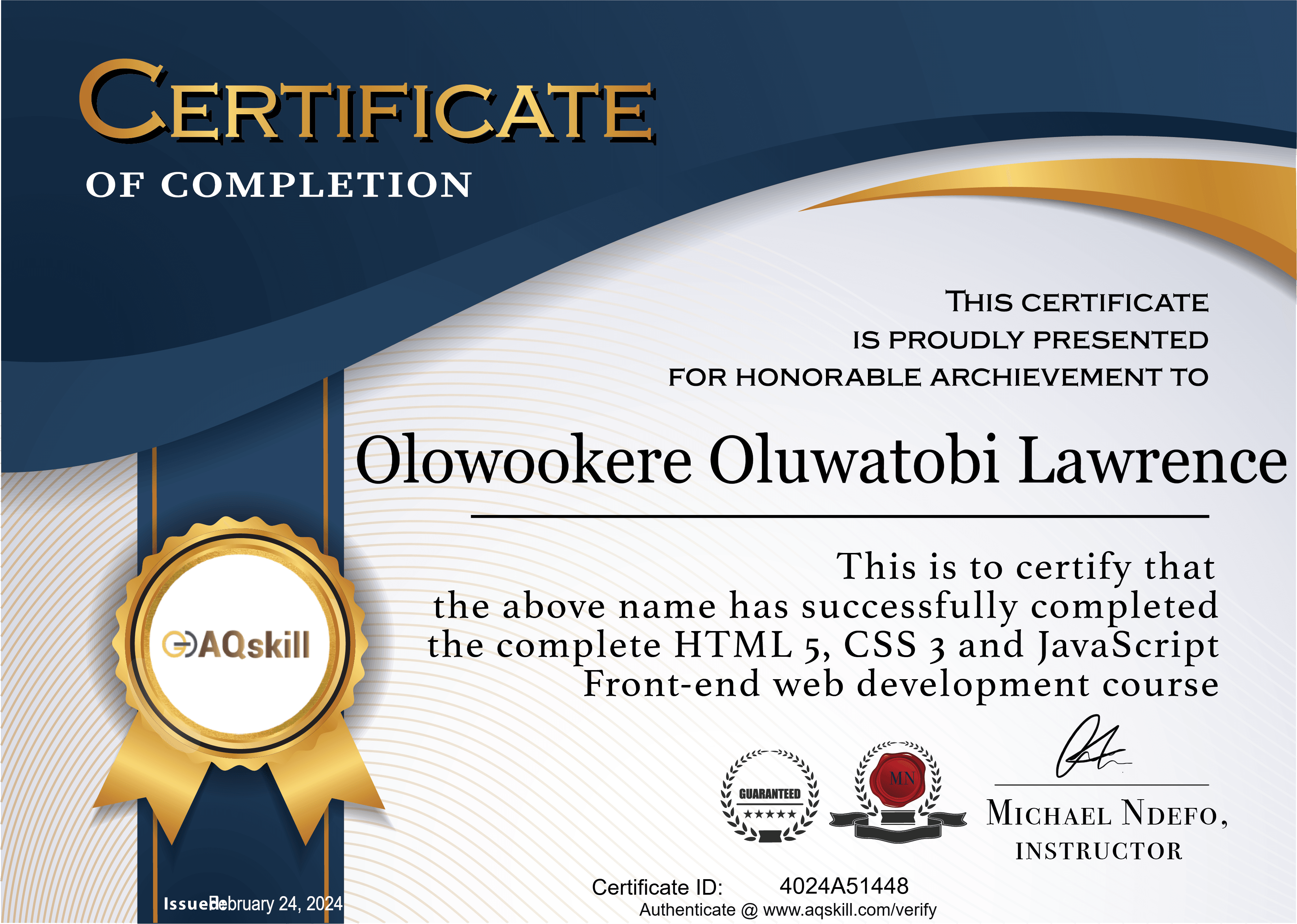 ALX Professional Certificate certificate